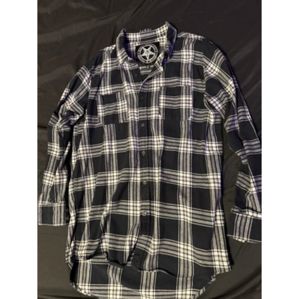 Blackcraft Cult Mens Flannel Button Up Shirt - Large